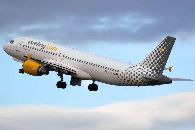 Aeronave de la compañía Vueling/TA.