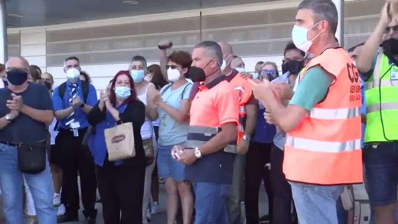 Imagen de la protesta de los tabajadores de la empresa/TA.