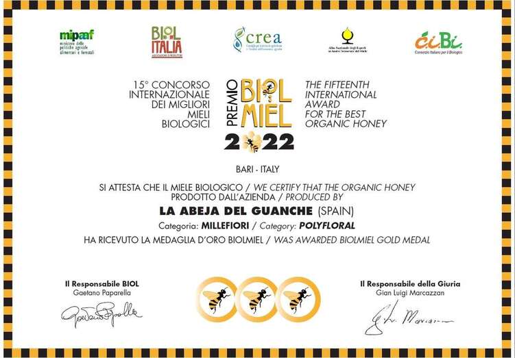 Diploma del premio recibido/TA.