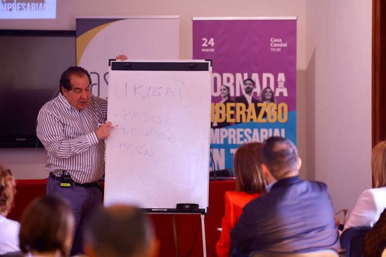 Juan Carlos Cubeiro, el pasado viernes en Telde durante la jornada de Liderazgo Empresarial/TA.