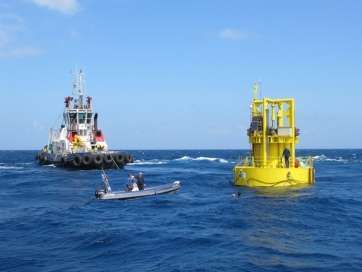 Fondeo del Undigen en aguas grancanarias (Foto TA)