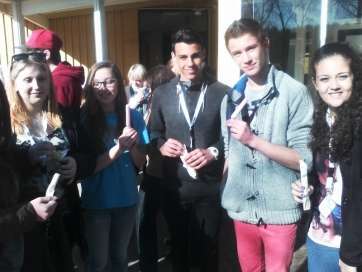 Estudiantes del IES Lila que participaron en el viaje a Suecia (Foto TA)