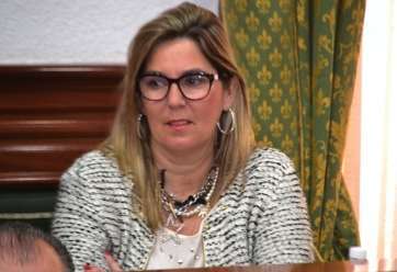 María González Calderín en el último Pleno municipal (Foto TA)