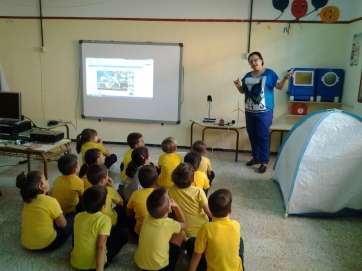 Escolares de Telde durante el taller (Foto TA)