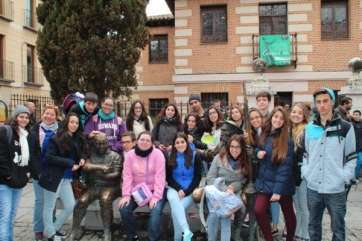 Alumnos durante el viaje a Madrid (Foto TA)