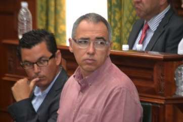Daniel Martín en el último Pleno de Telde (Foto Daniel Ojeda)