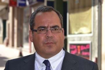 Imagen de archivo de Juan Domínguez durante una visita a Telde (Foto TA)