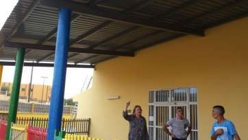 La alcaldesa supervisó la terminación de las obras (Foto TA)