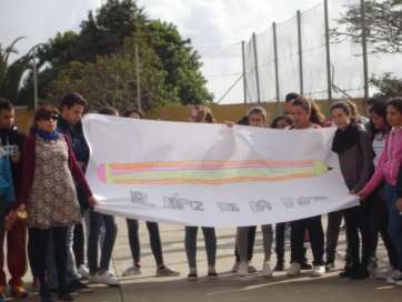 Momento del acto celebrado esta mañana en el instituto de Las Remudas (Foto TA)