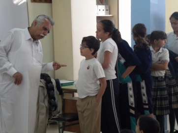 Encuentro de alumnos del CEIP León y Castillo con Ehsan Ullah (Foto TA)