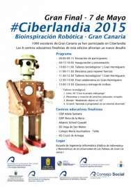 Cartel de la jornada final de Ciberlandia que se celebra en la Universidad de Las Palmas de Gran Canaria (Foto TA)
