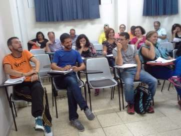 Alumnos que se han formado este curso con Radio Ecca en Telde (Foto TA)