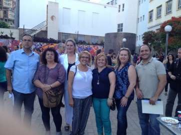 Imagen de representantes del IES El Calero en la jornada formativa celebrada en la ULPGC (Foto de Lucas Casimiro)