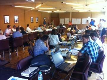 Reunión de los representantes que formarán parte del proyecto europeo Swarms (Foto Canary Ports)