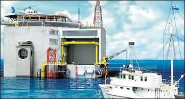 Recreación de la futura plataforma oceánica (Foto TA)