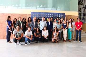 Grupo de jóvenes que participan en el proyecto (Foto TA)