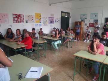 Imagen de una de las presentaciones de alumnos del CEPA Telde-Casco (Foto TA)