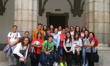 Grupo de estudiantes en Madrid (Foto TA)