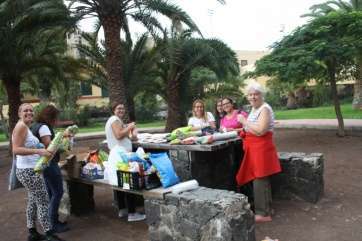 Un momento de la actividad desarrollada en el parque de la Casa de la Condesa (Foto TA)