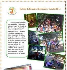 Vista parcial de la portada del boletín informativo del IES Guillermina Brito (Foto TA)