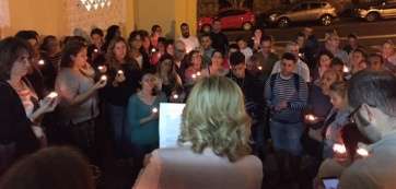 Un momento de la concentración protagonizada el pasado jueves (Foto TA)