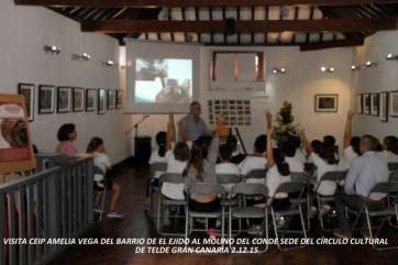 Visita de escolares del CEIP Amelia Vega al Molino del Conde (Foto Jesús Ruiz Mesa)