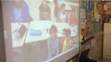 Conexión, por Skype, de niños de las CER de Gran Canaria (Foto TA)