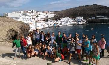 Foto de grupo de alumnos y profesores de La Rocha y el centro italiano (Foto TA)
