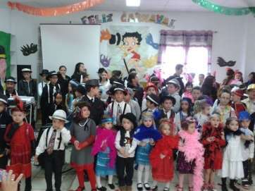Actos carnavales de las escuelas unitarias de Telde en La Gavia (Foto TA)