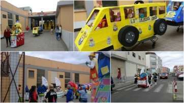 La sardina cerraba el desfile escolar (Foto José Alzola-Canariasopina.com.es)