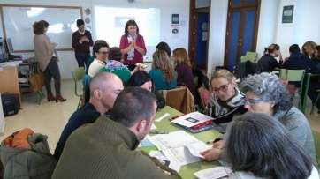 Reunión de coordinadores de la Red Bibescan en el CEP de Telde (Foto TA)
