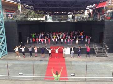 Ensayo de este viernes del espectáculo (Foto TA)