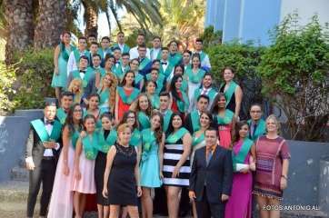 Grupo del IES Agustín Millares Sall que se ha orlado (Foto TA)