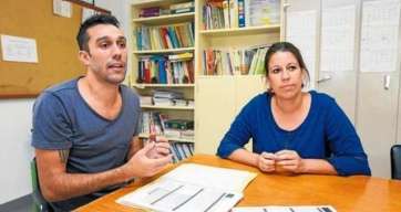 El director, Yeray Hernández, junto a la coordinadora del proyecto, Mónica González (Foto Borja Suárez-C7)