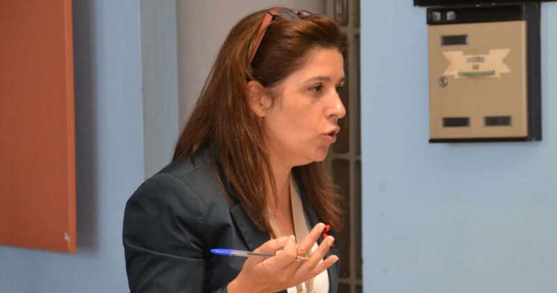 La alcaldesa Carmen Hernández, este jueves en El Ejido (Foto TA)