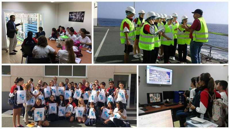 Visita de escolares del Colegio Enrique de Ossó a la planta desaladora II de Telde (Foto TA)