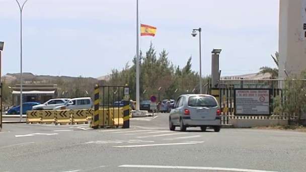 Entrada a la Base Aérea de Gando (Foto TA)