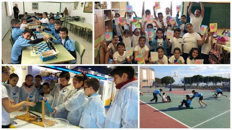 Mosaico de fotos con actividades desarrolladas por el colegio (Foto TA)