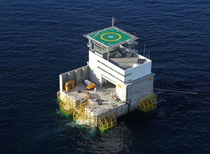 Plataforma de investigación de la Plocan en aguas de Telde (Foto TA)