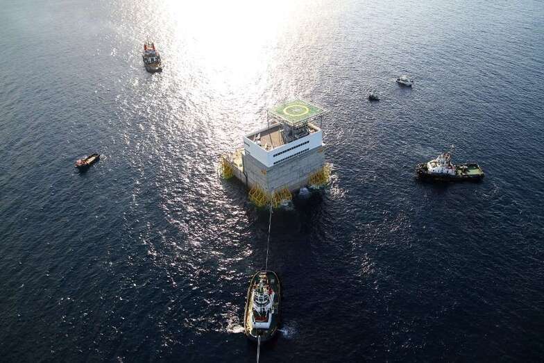 Plataforma de investigación de la Plocan en la costa de Telde (Foto TA)