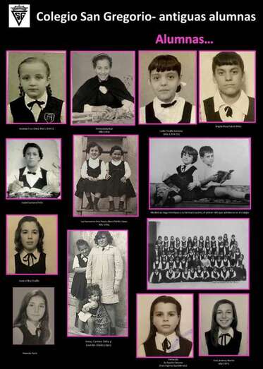 Montaje de fotos de antiguas alumnas del colegio (Foto TA)