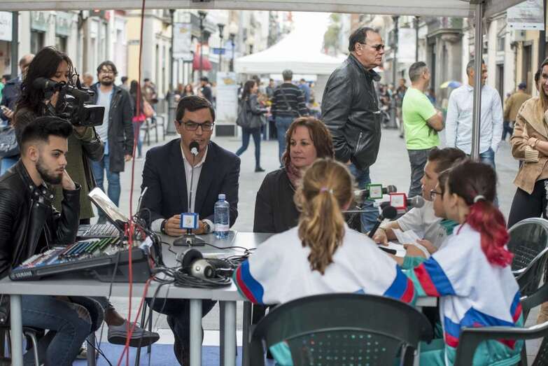 Rodríguez participó en el encuentro de radios escolares (Foto TA)