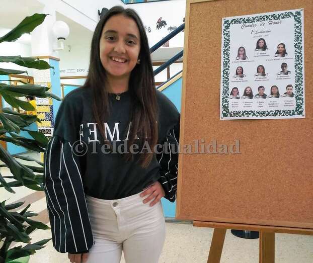 Alba Domínguez Galván, alumna del IES José Frugoni Pérez, de Telde (Foto TA)