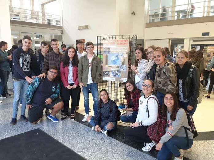El grupo de alumnos del IES teldense que participó en el proyecto Tecnologías Geomáticas en Bachillerato (Foto TA)