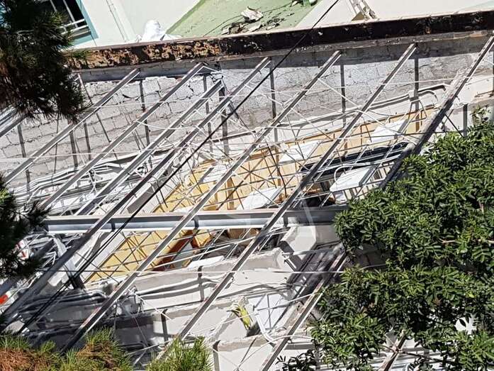 Obras en curso en el CEIP Montiano Placeres (Foto TA)