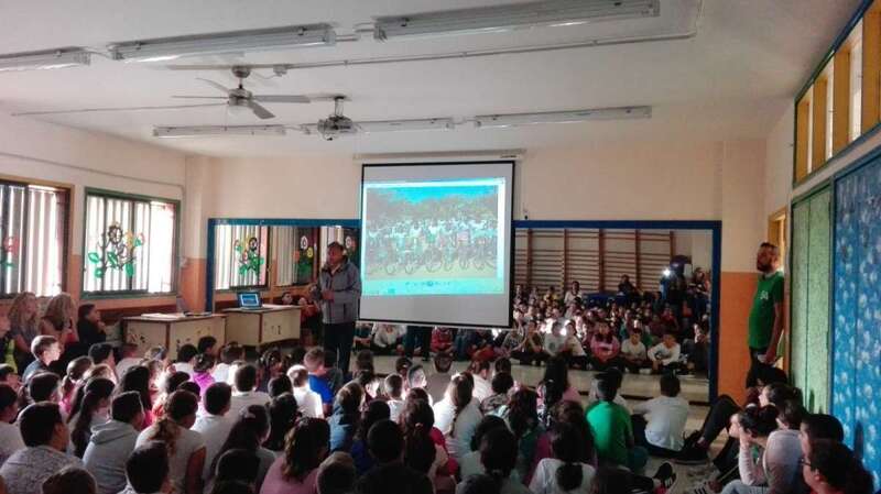 Lancy Dodem, hoy en el Colegio Saulo Torón de Telde (Foto TA)