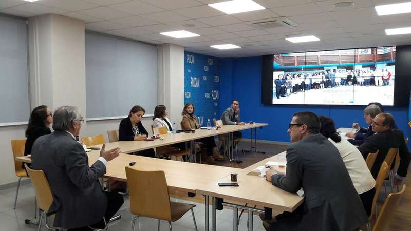 Reunión en las instalaciones de la Plocan en Taliarte-Telde (Foto TA)