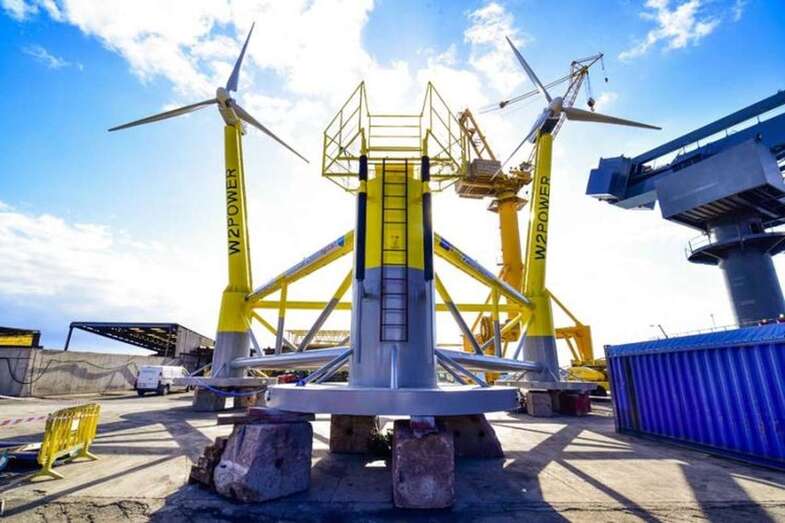 Imagen de una plataforma eólica flotante (Foto TA)