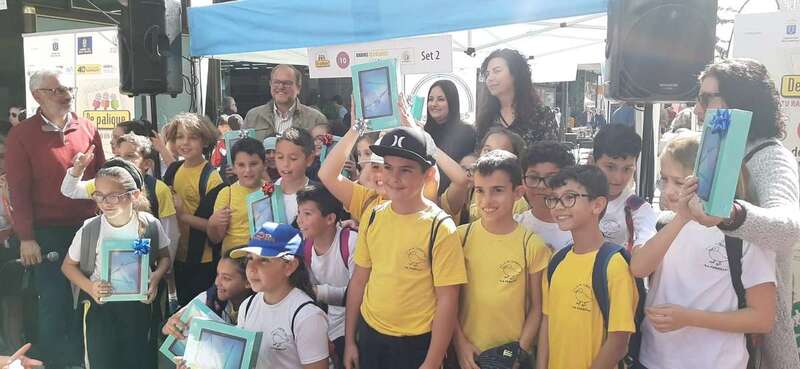 Alumnos del Colegio Público de La Pardilla recibieron este viernes el premio (Foto TA)