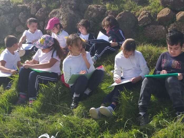 El alumnado de las escuelas rurales disfrutó de una jornada al aire libre (Foto TA)